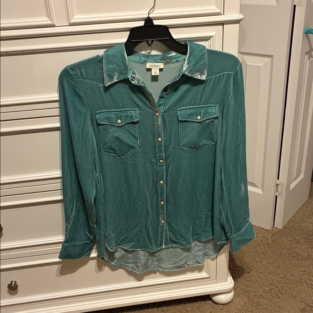 Sundance Floral Teal Shirt